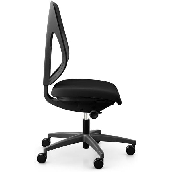 Giroflex Bürostuhl 353 mit Netzrücken, ohne Armlehnen, Schwarz
