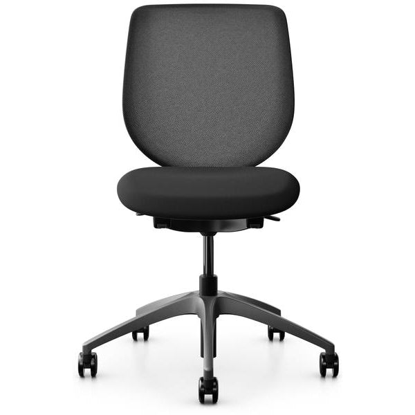 Giroflex Bürostuhl 313 mit Netzrücken, ohne Armlehnen, Schwarz