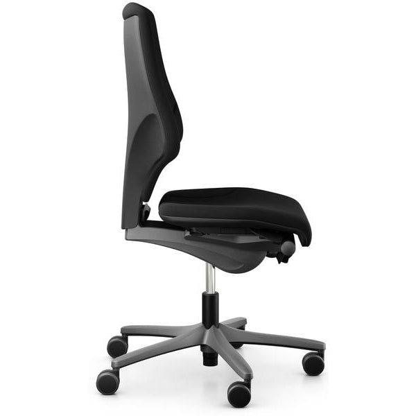 Giroflex Bürostuhl 64 mit Polsterrücken, ohne Armlehnen, Schwarz