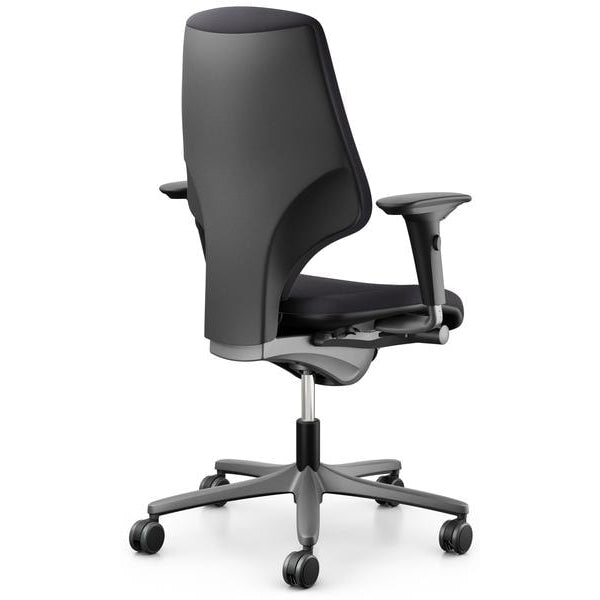 Giroflex Bürostuhl 64 mit Polsterrücken und Armlehnen, Charcoal