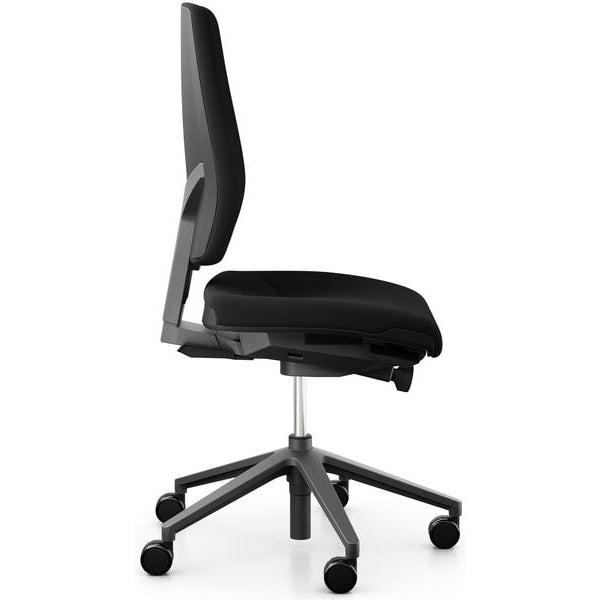 Giroflex Bürostuhl 68 mit Polsterrücken, ohne Armlehnen, Schwarz