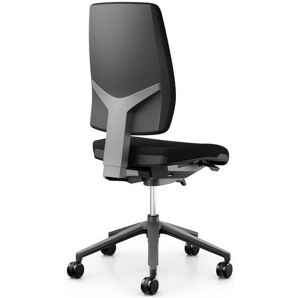 Giroflex Bürostuhl 68 mit Polsterrücken, ohne Armlehnen, Schwarz