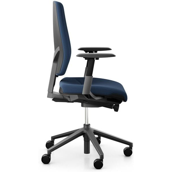 Giroflex Bürostuhl 68 mit Polsterrücken und Armlehnen, Dunkelblau