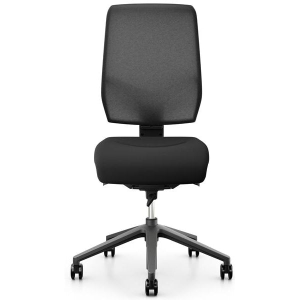 Giroflex Bürostuhl 68 mit Netzrücken, ohne Armlehnen, Schwarz