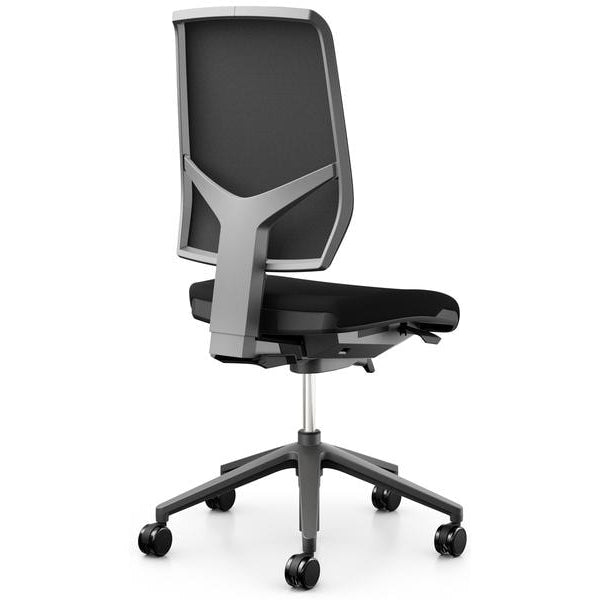 Giroflex Bürostuhl 68 mit Netzrücken, ohne Armlehnen, Schwarz