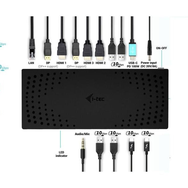 i-tec Dockingstation USB 3.0, USB-C, HDMI, DP Dual PD 100W