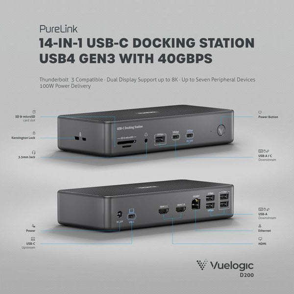 PureLink Dockingstation USB-C VL-D200