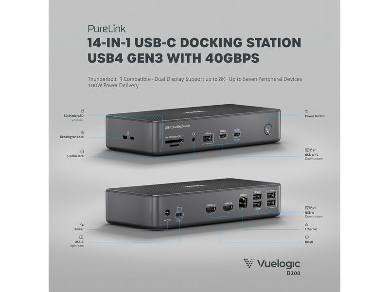 PureLink Dockingstation USB-C VL-D200