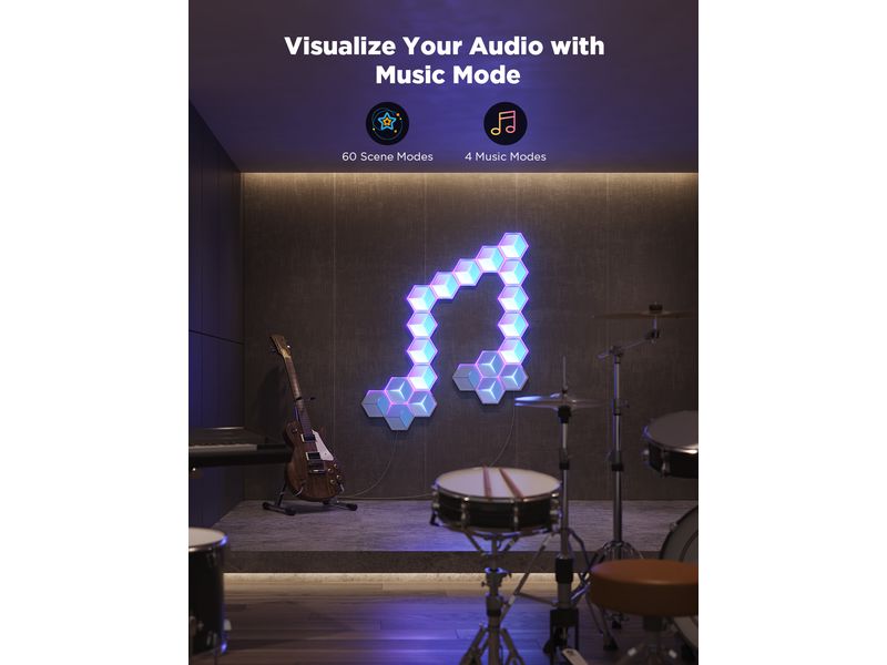 Govee Panelleuchte Glide Hexa Ultra, 7er-Pack, RGBIC