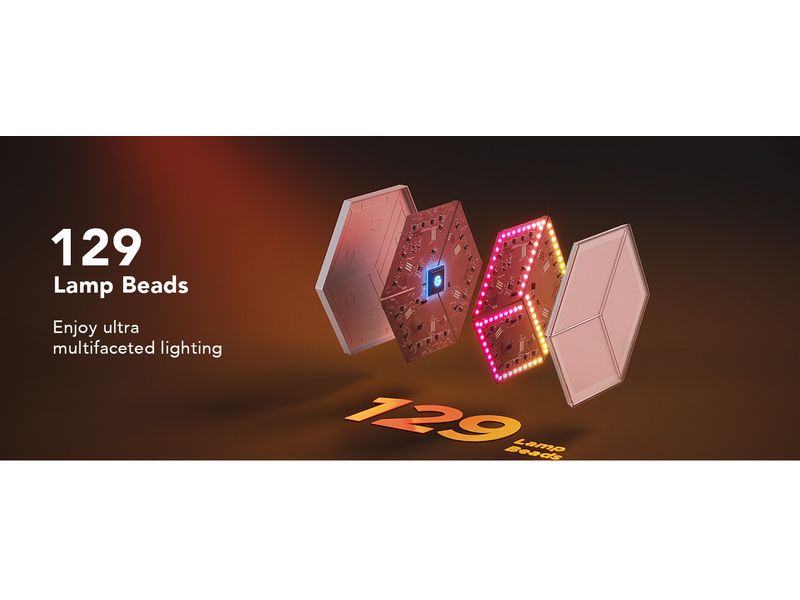 Govee Panelleuchte Glide Hexa Ultra, 7er-Pack, RGBIC