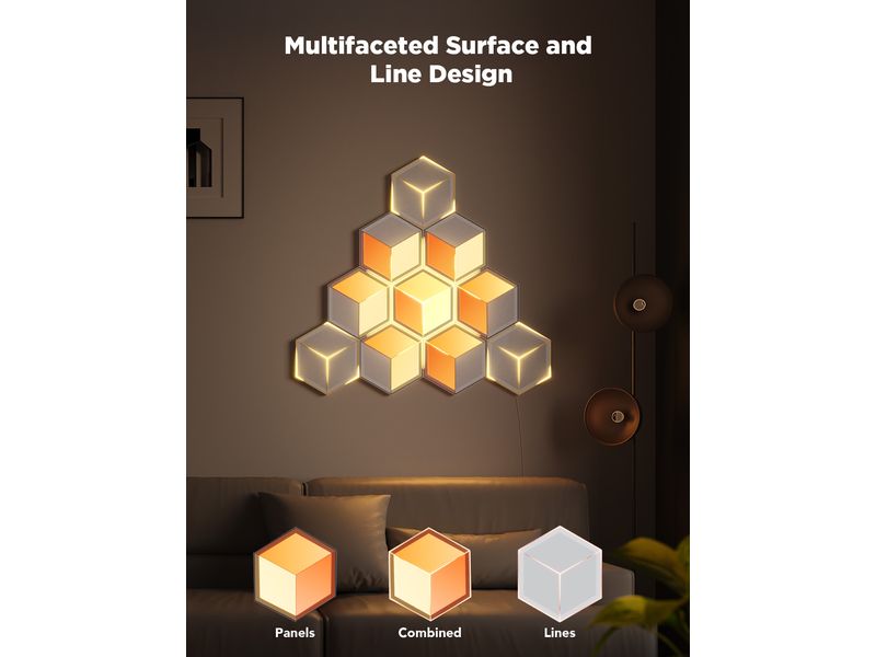 Govee Panelleuchte Glide Hexa Ultra, 7er-Pack, RGBIC