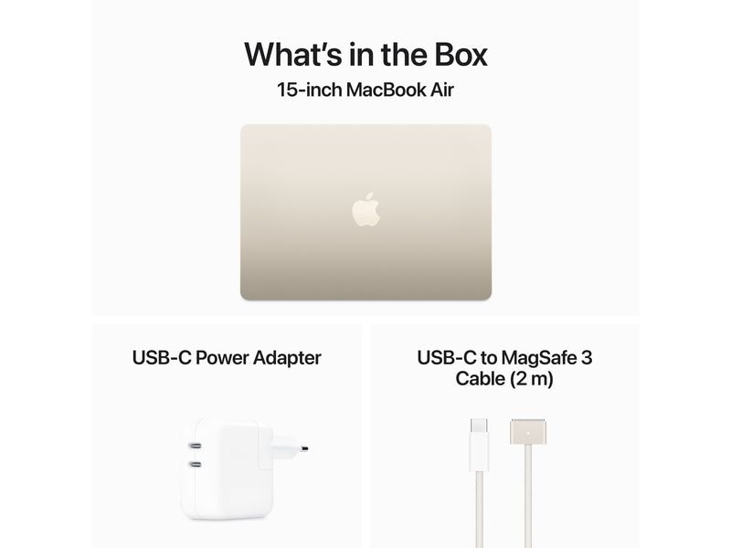 Apple MacBook Air 15" 2024 M3 10C GPU / 512 GB / 8 GB Polarstern