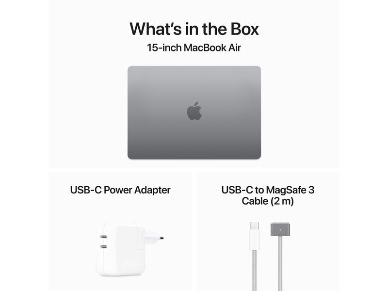 Apple MacBook Air 15" 2024 M3 10C GPU / 512 GB / 16 GB Space Grau