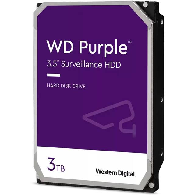 WD Purple 3TB - 3.5", SATA, 5.4k, 64MB