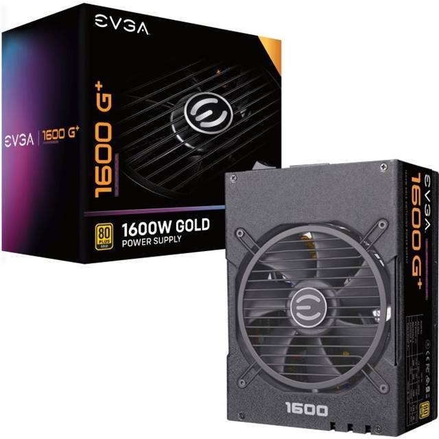 EVGA SuperNova G+ inkl. Netzkabel T12-C19 mit Überlastschutz - 1600W