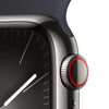 Apple Watch Series 9 GPS + Cellular (Edelstahl Graphit) - 41mm - Sportarmband M/L Mitternacht
