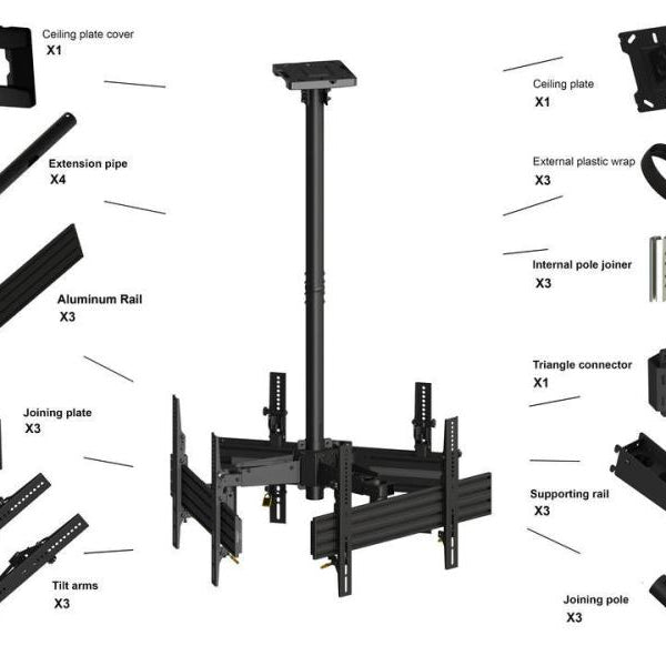 Multibrackets Deckenhalterung MBC3U Professional