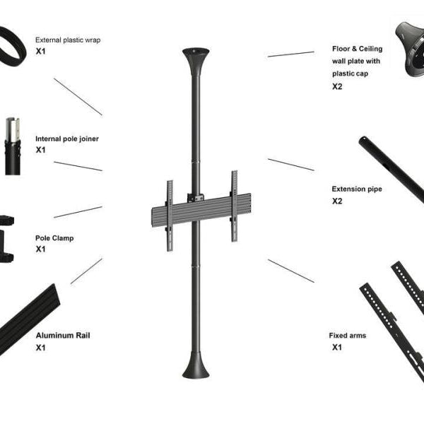 Multibrackets Boden-Deckenhalterung Pro MBFC1U