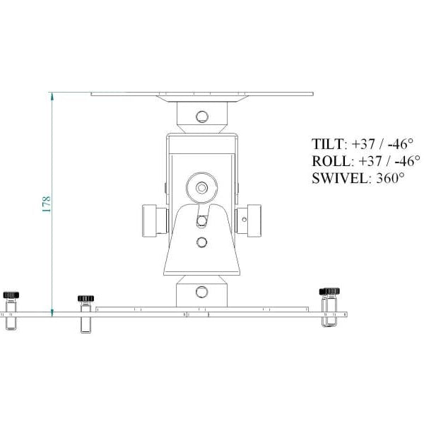Euromet Deckenhalterung ARAKNO Maxi Weiss