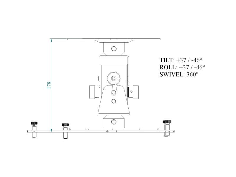 Euromet Deckenhalterung ARAKNO Maxi Weiss
