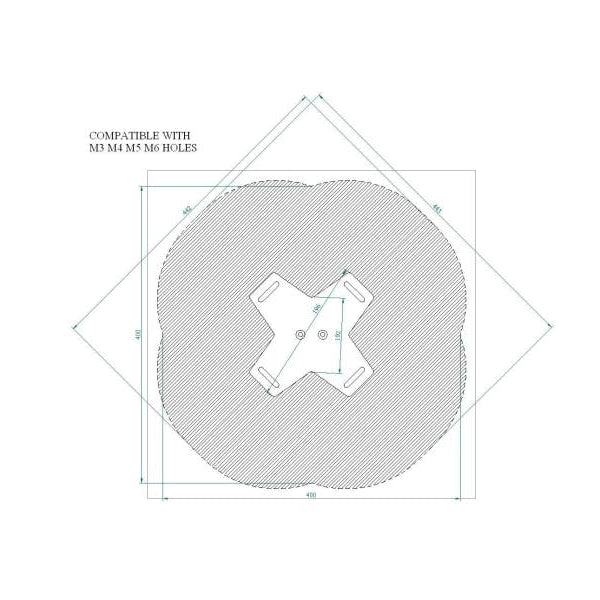 Euromet Deckenhalterung ARAKNO Maxi Weiss