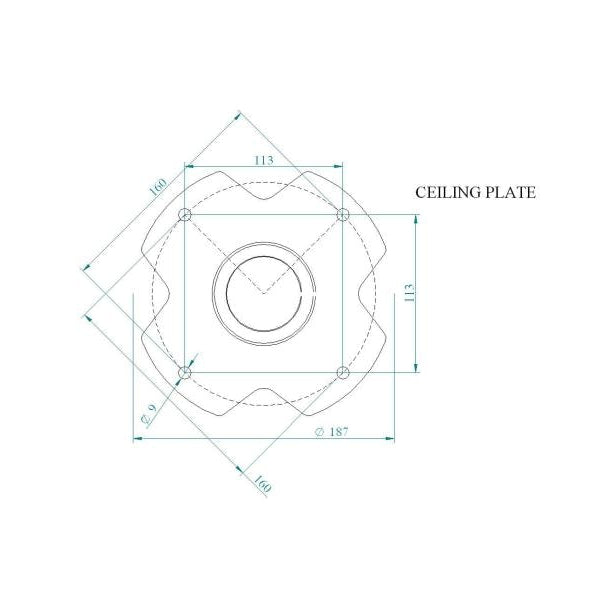 Euromet Deckenhalterung ARAKNO Maxi Schwarz
