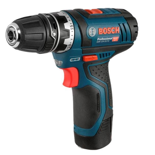 Bosch Professional Akku-Bohrschrauber GSR 12 V-15 FC Kit 2x 2.0 Ah + Aufsätze