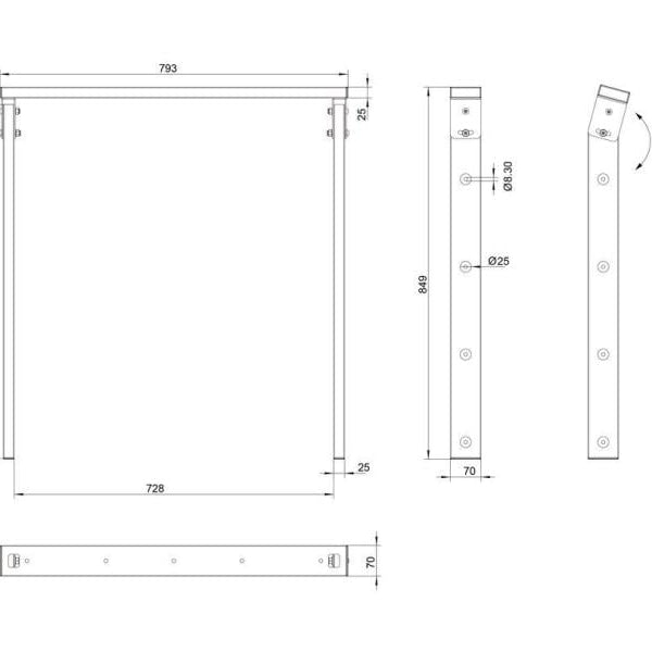 Multibrackets Deckenhalterung Ceiling Mount Pro OM46N-D