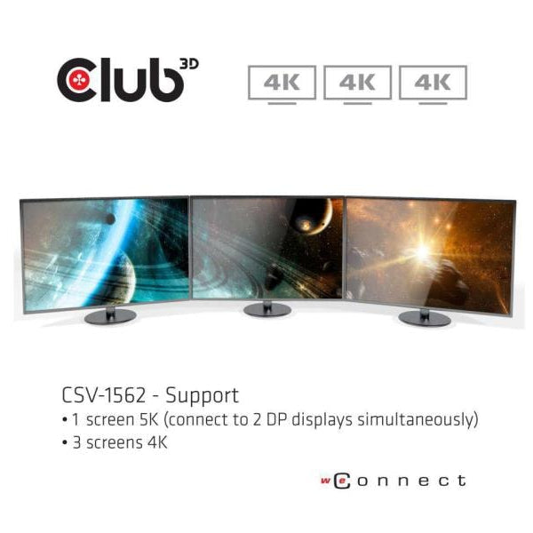 Club 3D Dockingstation CSV-1562 USB-C 3.2 Gen1 Triple 4K