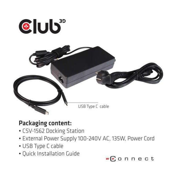 Club 3D Dockingstation CSV-1562 USB-C 3.2 Gen1 Triple 4K