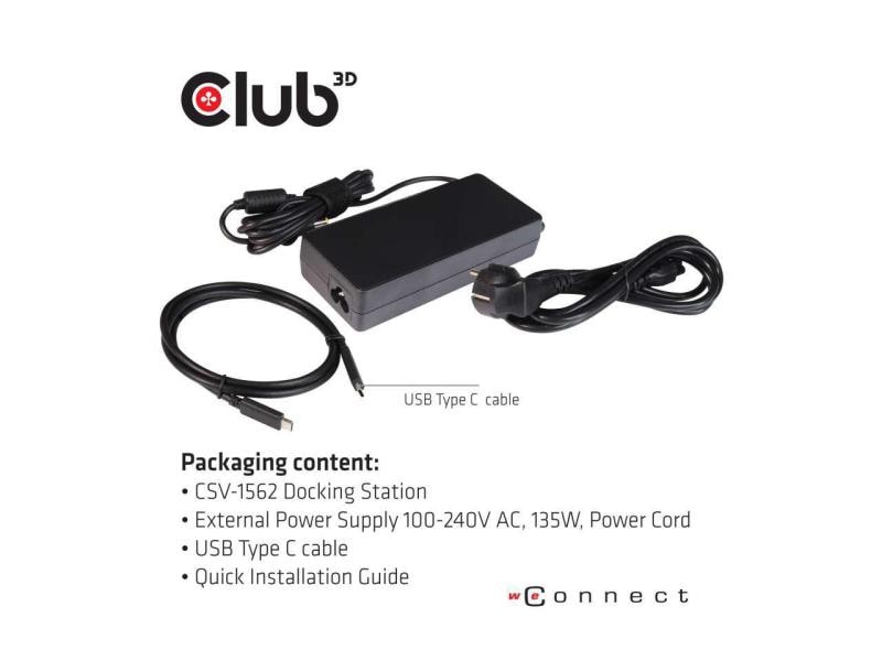Club 3D Dockingstation CSV-1562 USB-C 3.2 Gen1 Triple 4K
