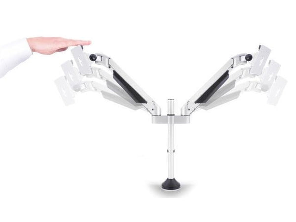 Multibrackets Tischhalterung Dual bis 10 kg – Weiss