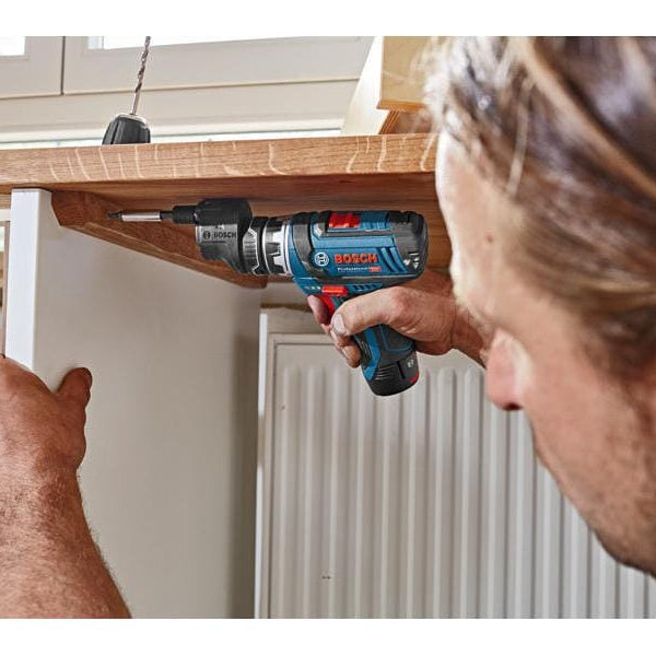 Bosch Professional Akku-Bohrschrauber GSR 12 V-15 FC Kit 2x 2.0 Ah + Aufsätze