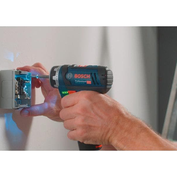 Bosch Professional Akku-Bohrschrauber GSR 12 V-15 FC Kit 2x 2.0 Ah + Aufsätze