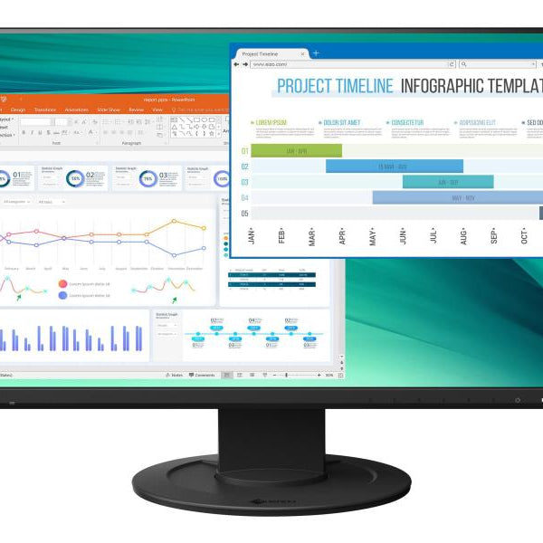 EIZO Monitor EV2460-Swiss Edition Schwarz