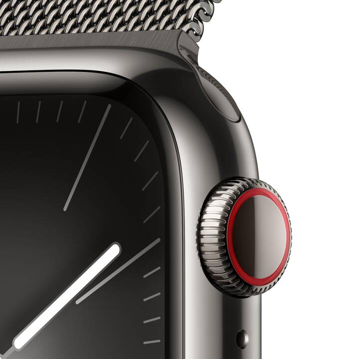 Apple Watch Series 9 GPS + Cellular (Edelstahl Graphit) - 41mm - Milanaise Graphit