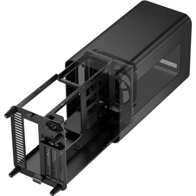 Jonsbo V11 Black , mini-ITX case, PCI-E 4.0 - schwarz