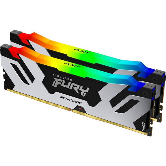 Kingston Fury Renegade RGB, DDR5, 32GB (2 x 16GB), 6400MHz - silber