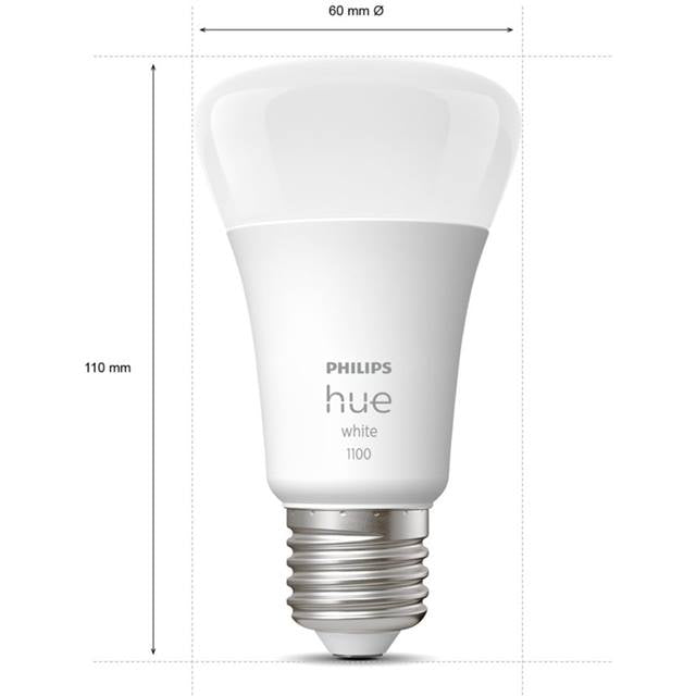 Philips Hue White, 9.5W, E27, Bulb, opal - 2-Pack
