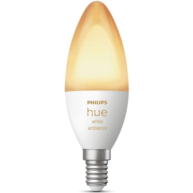 Philips Hue White Ambiance, 5.2W, E14, Candle, opal