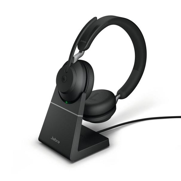 Jabra Headset Evolve2 65 Duo MS Schwarz, USB-A, inkl. Ladestation