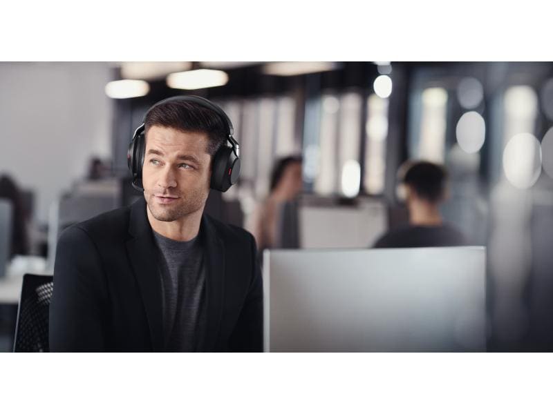 Jabra Headset Evolve2 85 Duo UC Schwarz, USB-C, inkl. Ladestation