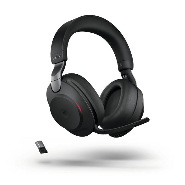 Jabra Headset Evolve2 85 Duo MS Schwarz, USB-A, inkl. Ladestation