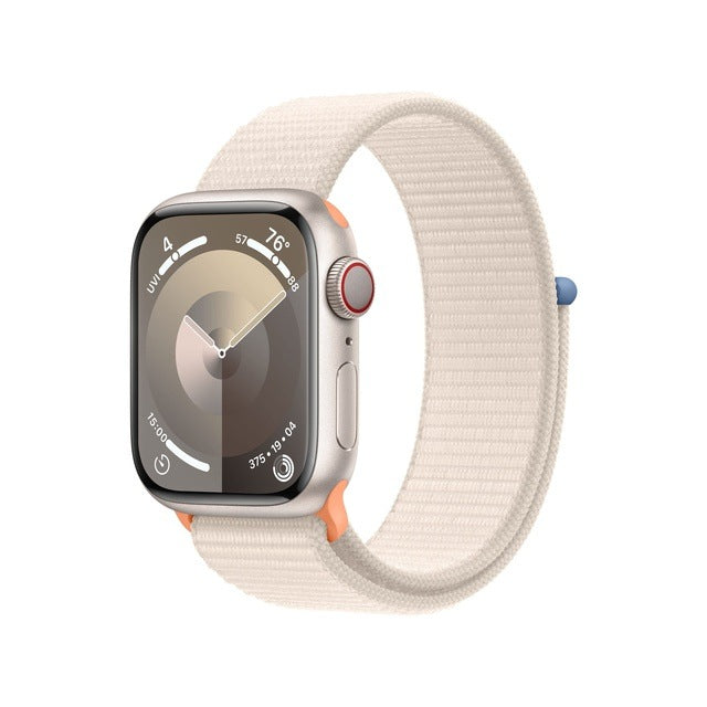Apple Watch Series 9 GPS + Cellular (Aluminium Polarstern) - 45mm - Sport Loop