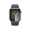 Apple Watch Series 9 GPS + Cellular (Edelstahl Silber) - 41mm - Sportarmband M/L Sturmblau
