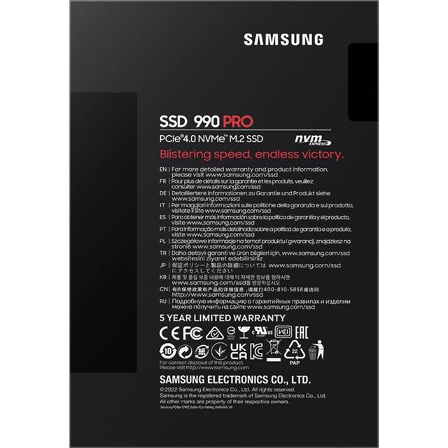 Samsung 990 PRO NVMe M.2 SSD - 1TB