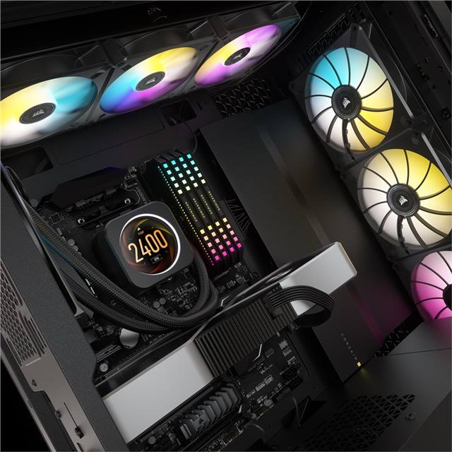 Corsair iCUE H150i Elite CPU Flüssigkeitskühler mit LCD-Display