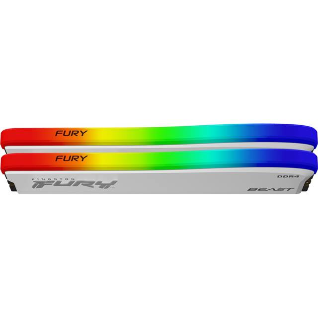Kingston Fury Beast RGB SE, DDR4, 16GB (2 x 8GB), 3200MHz - weiss