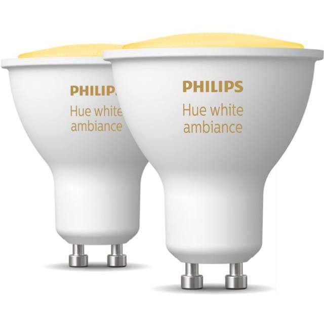 Philips Hue White Ambiance, 4.3W, GU10, Spot, matt - 2-Pack