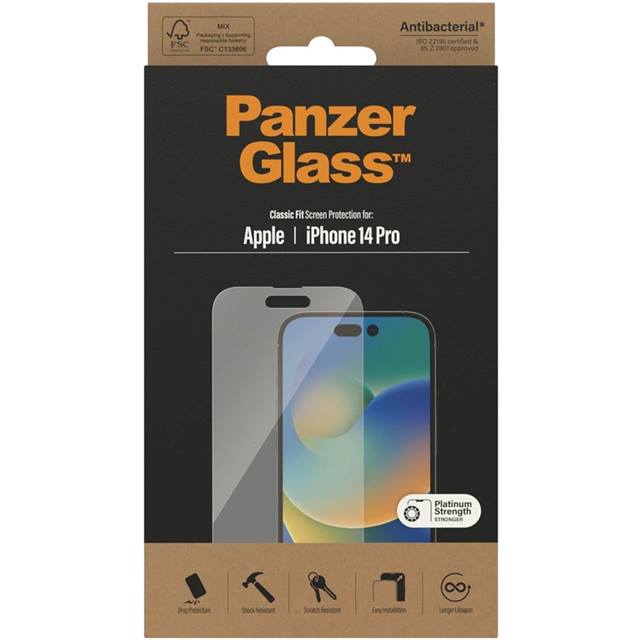 PanzerGlass Displayschutz Classic Fit iPhone 14 Pro